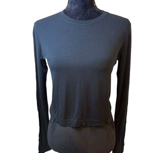 FP Movement by Free People |  Black Long Sleeve Cropped Tee | Sz XS/S